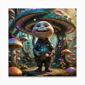 Alien Child In The Forest Canvas Print