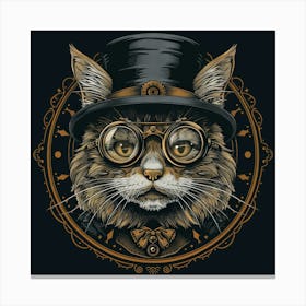 Steampunk Cat 26 Canvas Print