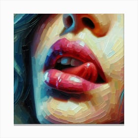 Woman'S Lips Canvas Print