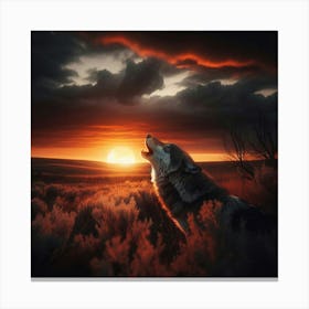 Howling Wolf Canvas Print