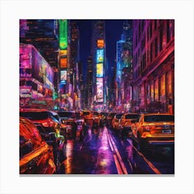 Times Square At Night Canvas Print