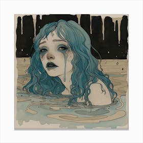 Wet Girl Canvas Print