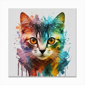 Cat Painting Canvas Print