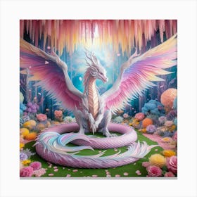 Pink dragon  Canvas Print