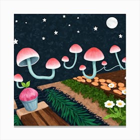 Mushroom Garden 22 Canvas Print