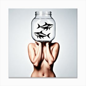 Jar Of Fish Canvas Print