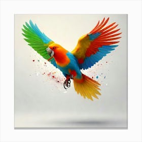 Colorful Parrot 3 Canvas Print