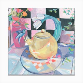 Rainbow Teapot Canvas Print