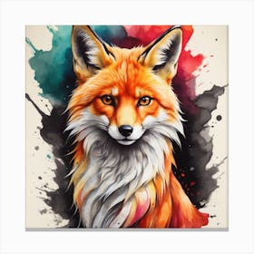 Fox Painting Canvas Print