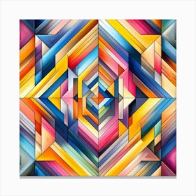 Abstract Colorful Geometric Pattern Canvas Print