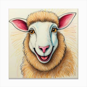 Sheep Face Canvas Print