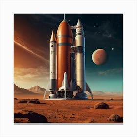 Mars Space Exploration Canvas Print