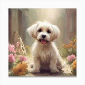 Cute Dog Nursery Art Print (7) Canvas Print