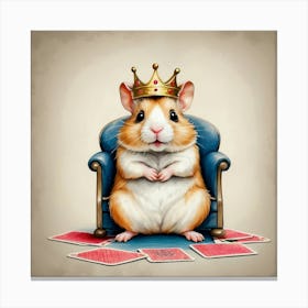Hamster In A Crown 1 Canvas Print