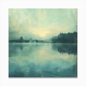 Misty Lake Canvas Print