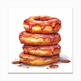 Stack Of Cinnamon Donuts 1 Canvas Print