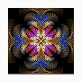 Fractal Flower Fantasy Pattern 1 Canvas Print