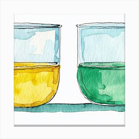 Two Glasses Of Water 1 Canvas Print