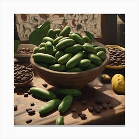 Bananas In A Bowl Canvas Print