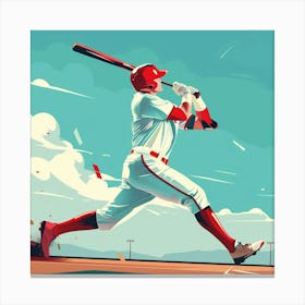 A Baseball Player Hitting Home Run Lofi Illustra 1718672720 4 Canvas Print