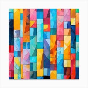 Colorful Stained Glass Wall Canvas Print