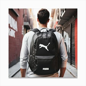 Man With Puma Urban Street Canvas Print