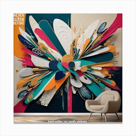 Unique, full-screen wall art with mesmerizing abstract shapes, vibrant colors, and bold brushstrokes.2 Canvas Print