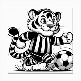 Soccer Tiger Canvas Print