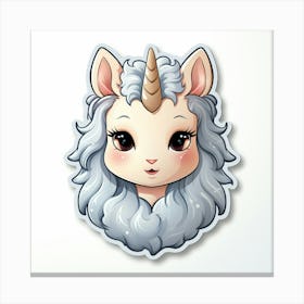 Unicorn Sticker 21 Canvas Print