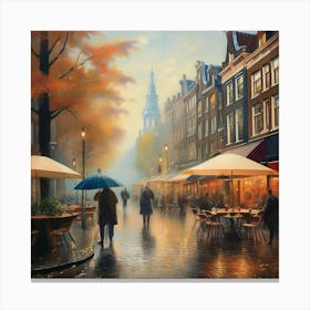 Rainy Day In Amsterdam 16 Canvas Print