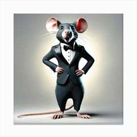 Rat In Tuxedo Canvas Print