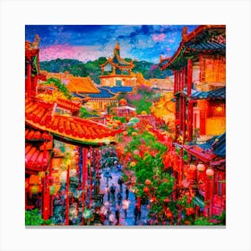 Chinese City Canvas Print