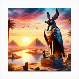 Horus Falcon Grandeur Canvas Print