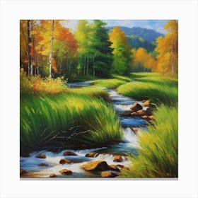 Autumn Stream Canvas Print