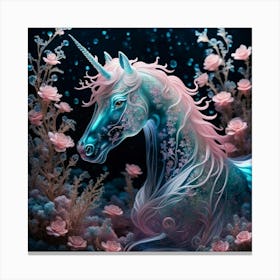 Unicorn In The Sea Canvas Print