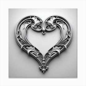 3d Heart Canvas Print