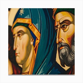 Icon Of The Three Wise Men Canvas Print