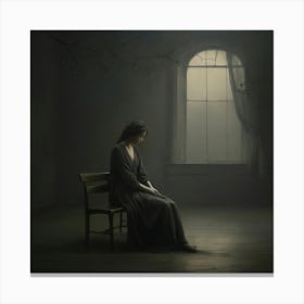 'The Lonely Woman' Art print Canvas Print