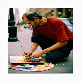 Man On The Street Canvas Print