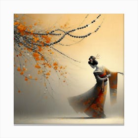 Geisha Creative Illustration Artwork 51 Canvas Print