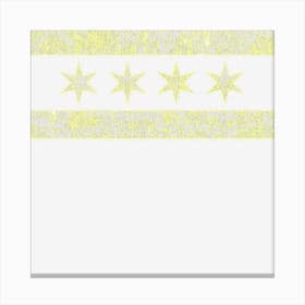 Chicago Flag Vintage Souvenir Gift Faded Retro Style Canvas Print