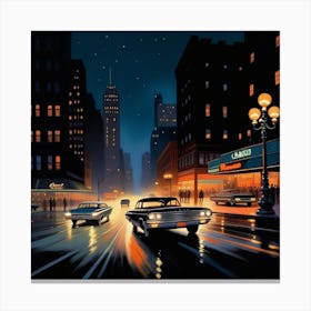 Night In Chicago Canvas Print