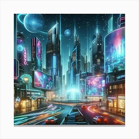 Futuristic City 15 Canvas Print