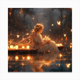 Fairy On A Boat Canvas Print