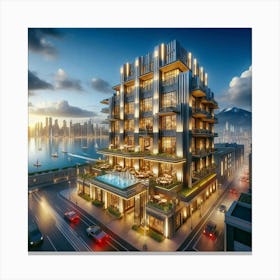 Hudson Bay Hotel Canvas Print