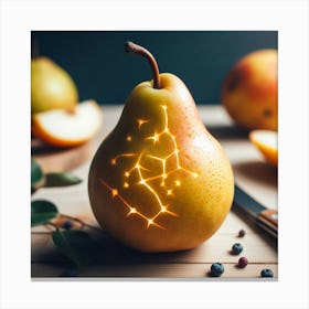 Constellation Pear Canvas Print