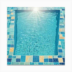 Swimming Art Print (15) Canvas Print