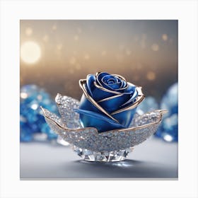 Blue Rose wallpaper Canvas Print