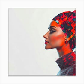 Portrait Of A Woman Wearing A Turban Canvas Print