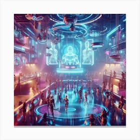 Futuristic Nightclub 3 Canvas Print